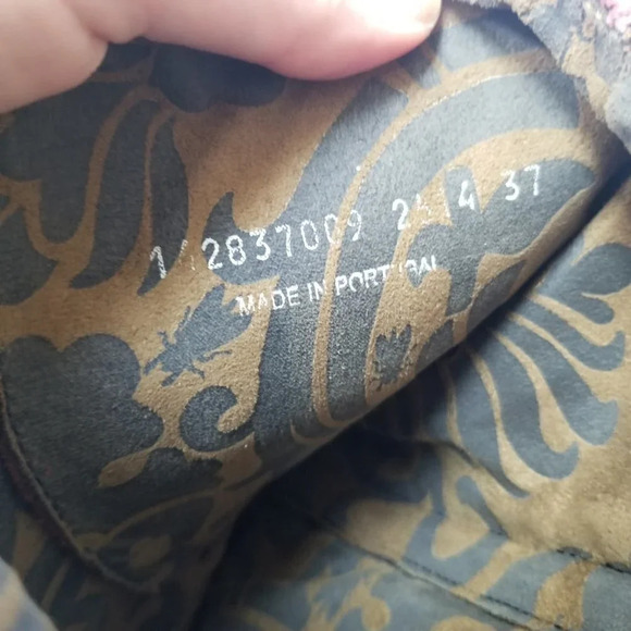 Fly London Mes 2 Petrol Leather Low Wedge  Calf Boots Purple 37 - Picture 8 of 15